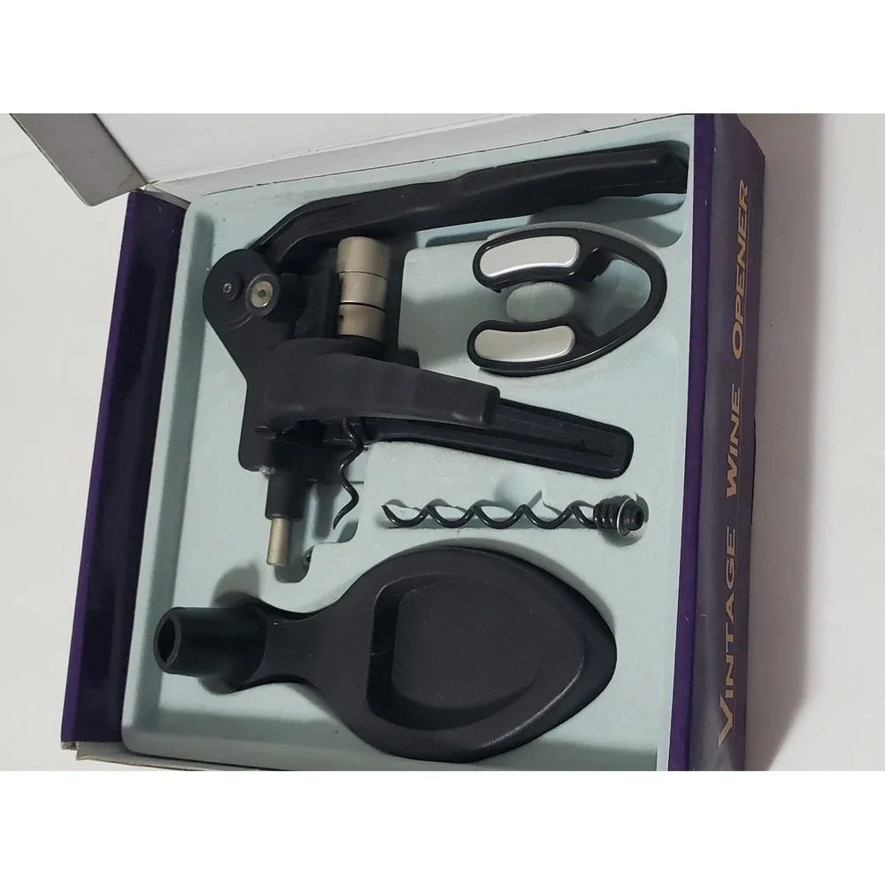 Nantucket Distributing Vintage Wine Opener Lever Corkscrew Set‎ with Foil Cutter